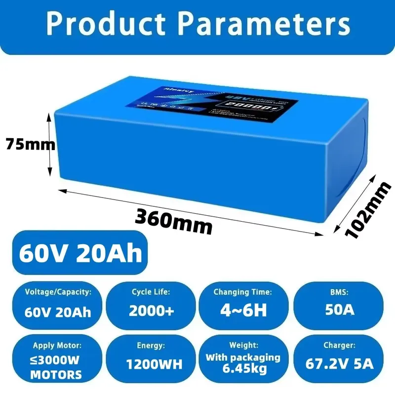  60V 20AH 30AH 21700 Lithium B - огляд і ціна 60V 30Ah Electric Scooter Battery