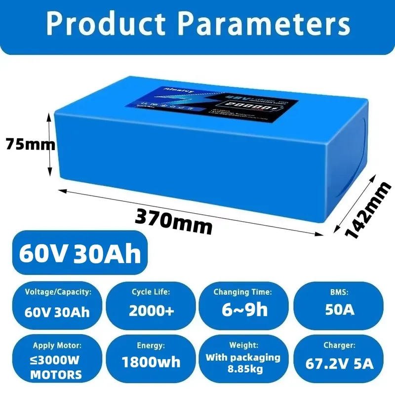  60V 20AH 30AH 21700 Lithium B - огляд і ціна 60V 30Ah Electric Scooter Battery
