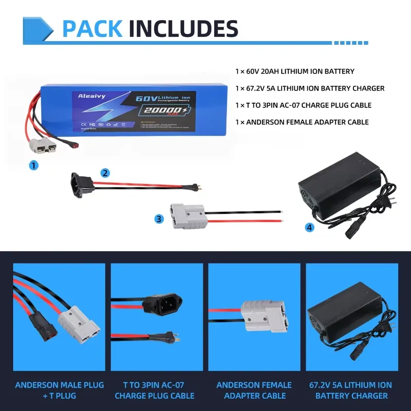  60V 20AH 30AH 21700 Lithium B - огляд і ціна 60V 30Ah Electric Scooter Battery