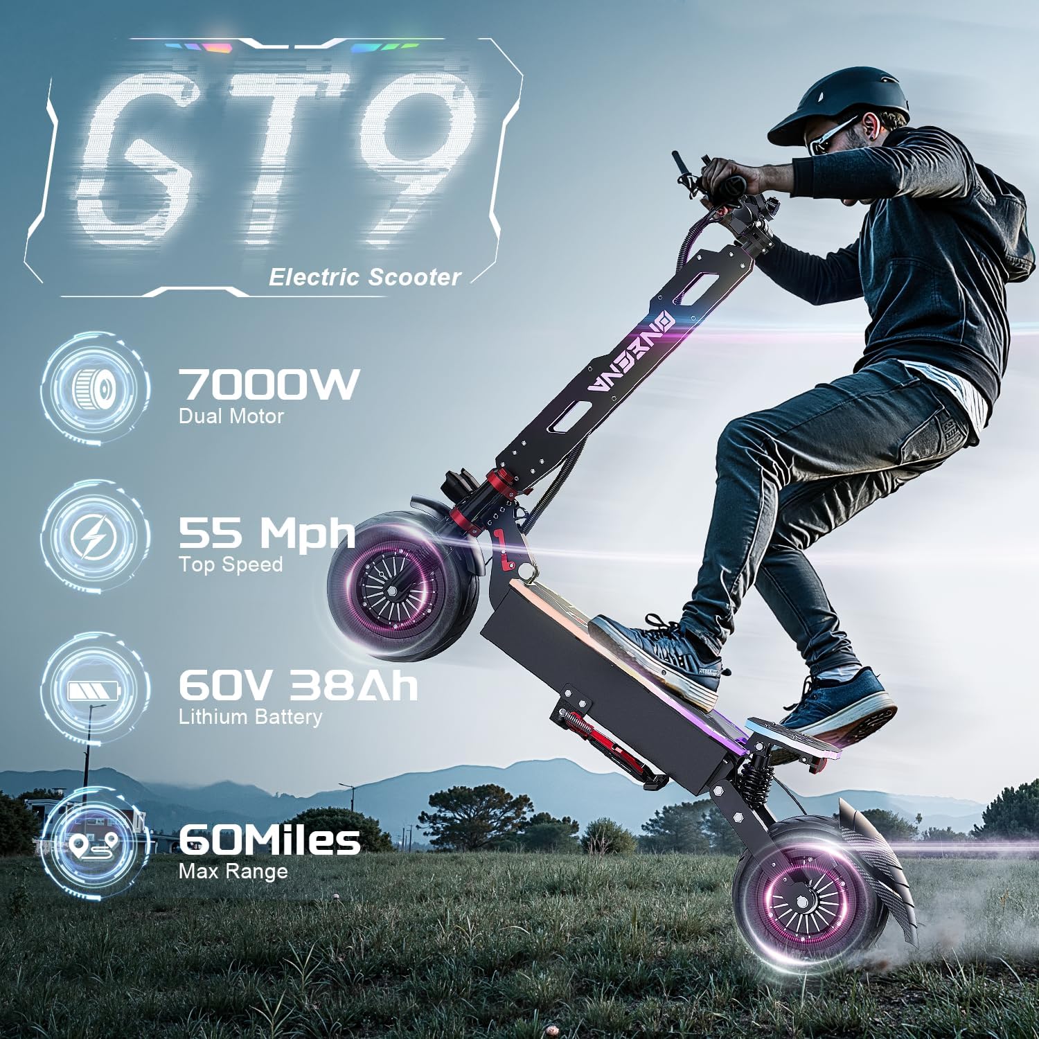 ONECNA NEW GT9 GT8 GT7 Adult E - огляд і ціна 60V 5600W Dual Motor Electric Scooter